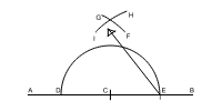 draw an Arch above point C from point H to I